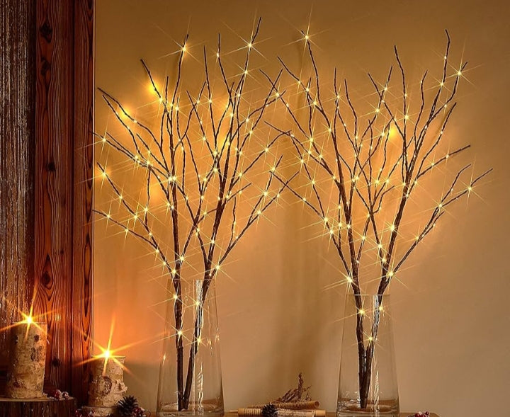 Luces de rama de abedul blanco