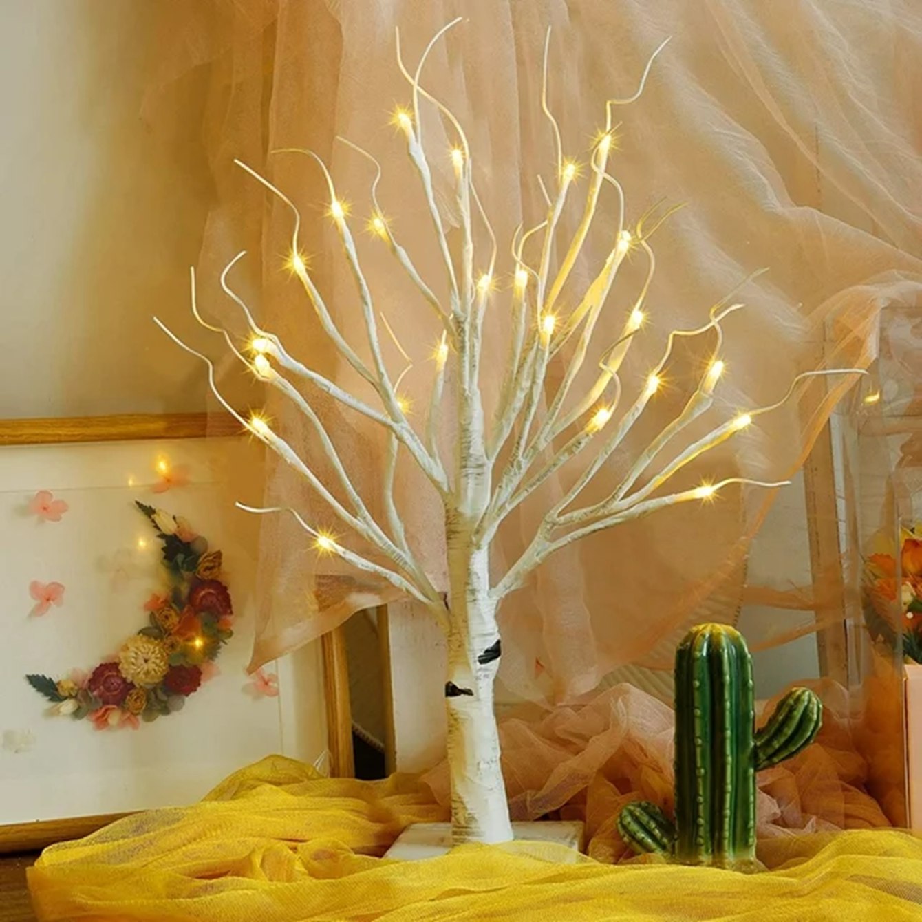 Luz LED Decorativa Árbol Abedul Blanco