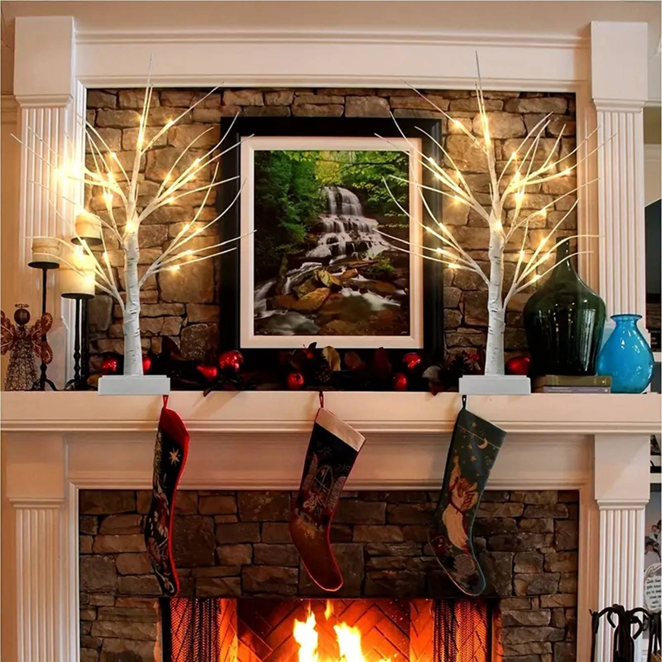 Luz LED Decorativa Árbol Abedul Blanco