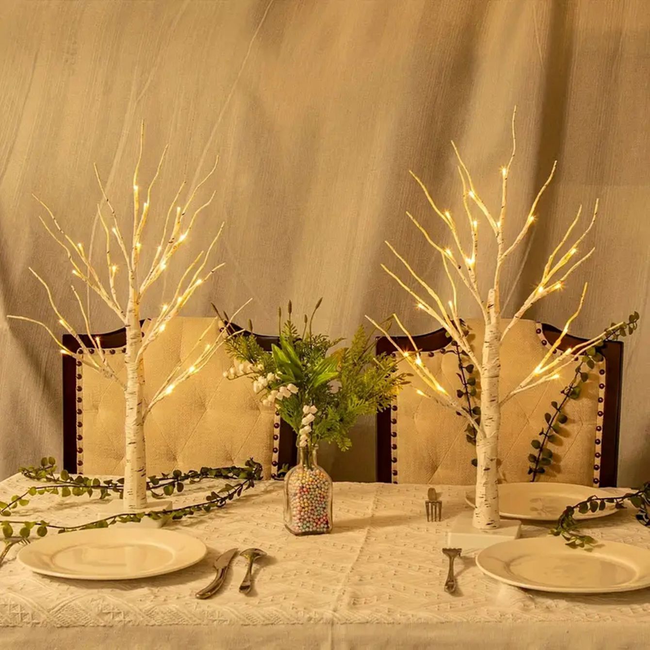 Luz LED Decorativa Árbol Abedul Blanco